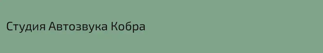 Студия Автозвука Кобра